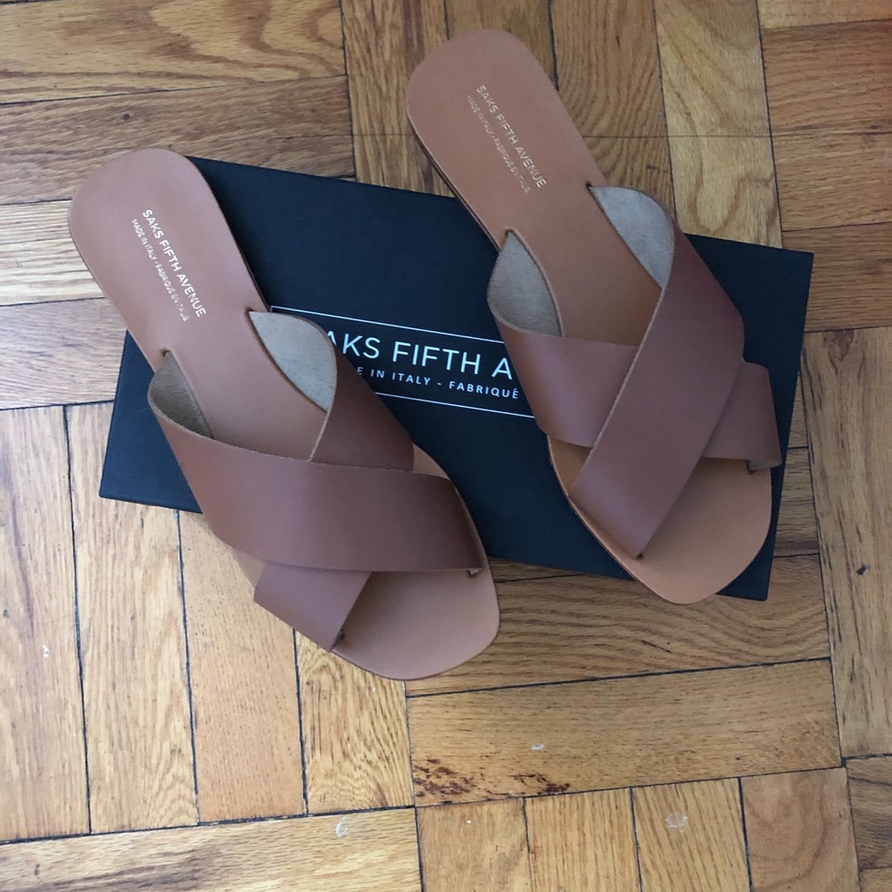 Brown leather sandals